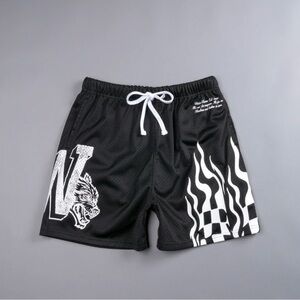 DARC SPORT (BURNOUT) MESH SHORTS BLACK AND WHITE SIZE SMALL